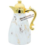 0.7/1.0L Marble‑Pattern Gold‑Foil Gold‑Trimmed Middle‑Eastern Thermal Jug
