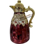 0.7/1.0L Gold & Wine Red Two-tone Diamond Embossed Middle Eastern Thermal Jug
