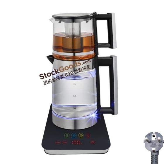 AC220-240V 1500-1800W 1.2L+1.8L Dual Electric Kettle Set