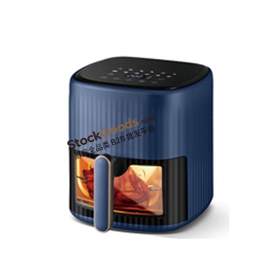6.0L LED Touch Screen Air Fryer with Bottom Viewing Window, 220V 1200W | Navy Blue
