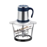 3L 400W Glass Bowl Electric Meat Grinder, Multifunctional Household Baby Food Chopper