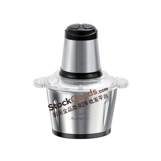 300W 2L Stainless Steel Bowl Electric Meat Grinder, Multifunctional Household Baby Food Chopper