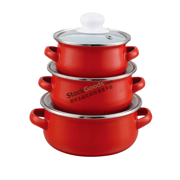 12-14-16CM Mini Enamel Casserole Pot With Colorfull Coating