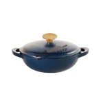 17CM Enameled Cast Iron Casserole Pot 0.7L Small Mini Stew Pot With Golden Knob, Net Weight 1.8KG, 5 Colors Available