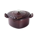 20CM Enameled Cast Iron Heart Shaped Dutch Oven, 1.7L, Net Weight 2.9KG, 3 Colors Available