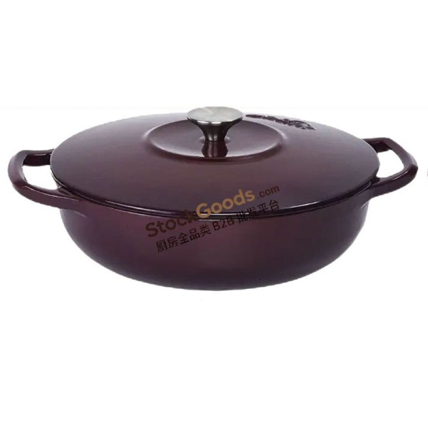 26CM Enameled Cast Iron Seafood Pot, 2.7L, Net Weight 4.2KG, 3 Colors Available