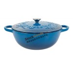 26CM Enameled Cast Iron Casserole Pan with Cover, 3.8L, Net Weight 4.8KG, 3 Colors Available