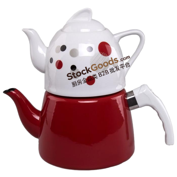 High Quality 1.0L Ceramic Teapot & 2.0L Enamel Kettle Set, Middle East ...